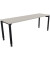 Schreibtisch All in One, manuell höhenverstellbar, 68-82cm (H), 200x60cm (BxT), rechteckig, lichtgrau / anthrazit metallic