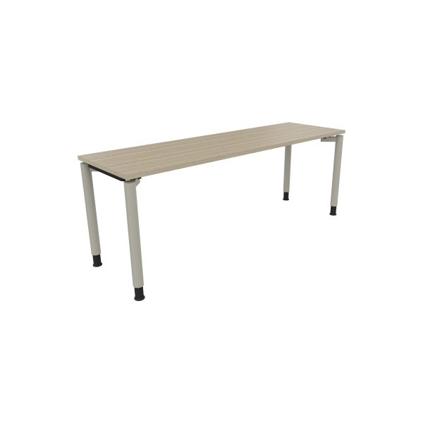 4003969083455 - Schreibtisch All in One 810042271 höhenverstellbar 68-82cm (H) rechteckig eiche natur   silberaluminium 4003969083455 Soennec