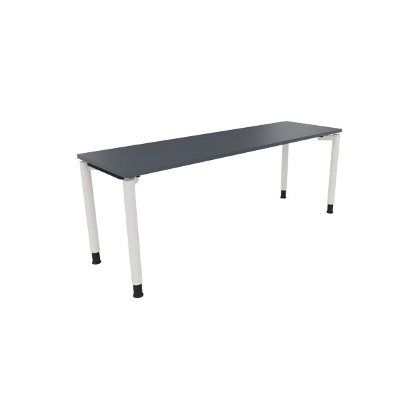 4003969083431 - Schreibtisch All in One 810042382 manuell höhenverstellbar 68-82cm (H) 200x60cm (BxT) rechteckig lavagrau   verkehrsweiß 40
