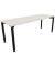 Schreibtisch All in One, manuell höhenverstellbar, 68-82cm (H), 200x70cm (BxT), rechteckig, weiß / anthrazit metallic