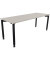 Schreibtisch All in One, manuell höhenverstellbar, 68-82cm (H), 200x70cm (BxT), rechteckig, lichtgrau / anthrazit metallic