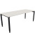 Schreibtisch All in One, manuell höhenverstellbar, 68-82cm (H), 200x80cm (BxT), rechteckig, weiß / anthrazit metallic