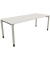 Schreibtisch All in One, manuell höhenverstellbar, 68-82cm (H), 200x80cm (BxT), rechteckig, weiß / silberaluminium