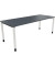 Schreibtisch All in One, manuell höhenverstellbar, 68-82cm (H), 200x80cm (BxT), rechteckig, lavagrau / weiß