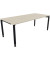 Schreibtisch All in One, manuell höhenverstellbar, 68-82cm (H), 200x90cm (BxT), rechteckig, akazie hell / anthrazit metallic
