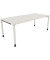 Schreibtisch All in One, manuell höhenverstellbar, 68-82cm (H), 200x90cm (BxT), rechteckig, weiß / weiß