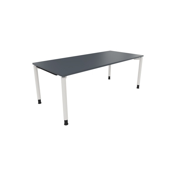 4003969085053 - Schreibtisch All in One 810043282 manuell höhenverstellbar 68-82cm (H) 200x90cm (BxT) rechteckig lavagrau   verkehrsweiß 40