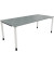 Schreibtisch All in One, manuell höhenverstellbar, 68-82cm (H), 200x90cm (BxT), rechteckig, beton hell / weiß