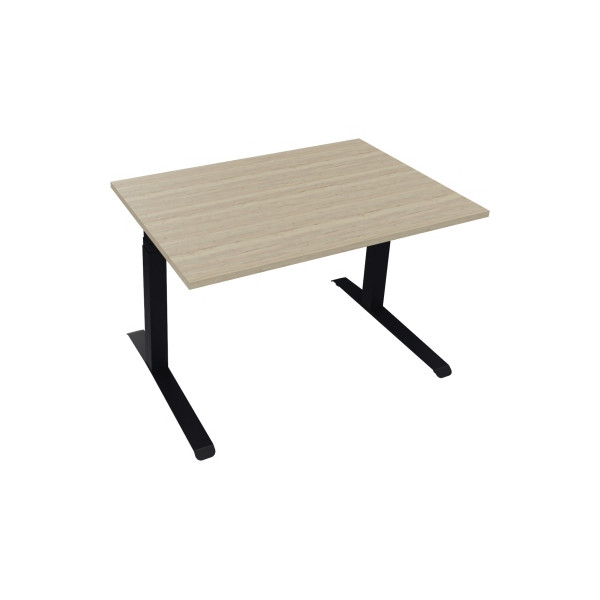 4003969085404 - Sitz-Steh-Schreibtisch All in One 810043371 elektrisch höhenverstellbar 645-1275cm (H) 120x80cm (BxT) rechteckig eiche nat