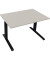 Sitz-Steh-Schreibtisch All in One, elektrisch höhenverstellbar, 64,5-127,5cm (H), 120x80cm (BxT), rechteckig, lichtgrau / anthra