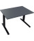 Sitz-Steh-Schreibtisch All in One, elektrisch höhenverstellbar, 64,5-127,5cm (H), 120x80cm (BxT), rechteckig, lavagrau / anthraz