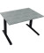 Sitz-Steh-Schreibtisch All in One, elektrisch höhenverstellbar, 64,5-127,5cm (H), 120x80cm (BxT), rechteckig, beton hell / anthr
