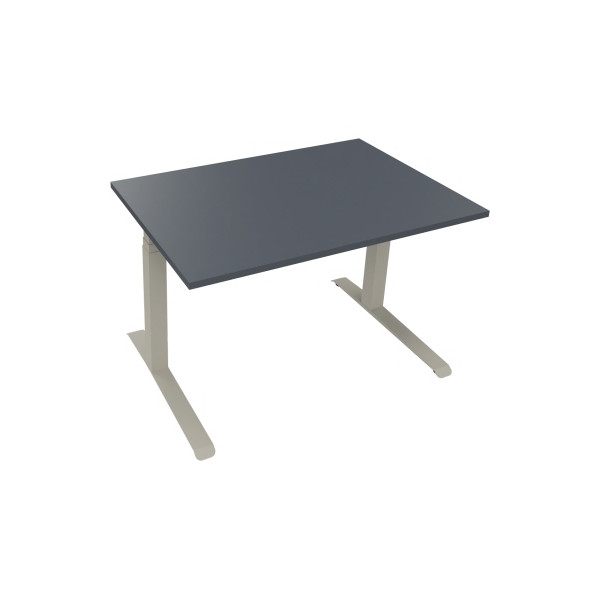 4003969085466 - Sitz-Steh-Schreibtisch All in One 810043482 elektrisch höhenverstellbar 645-1275cm (H) 120x80cm (BxT) rechteckig lavagrau 
