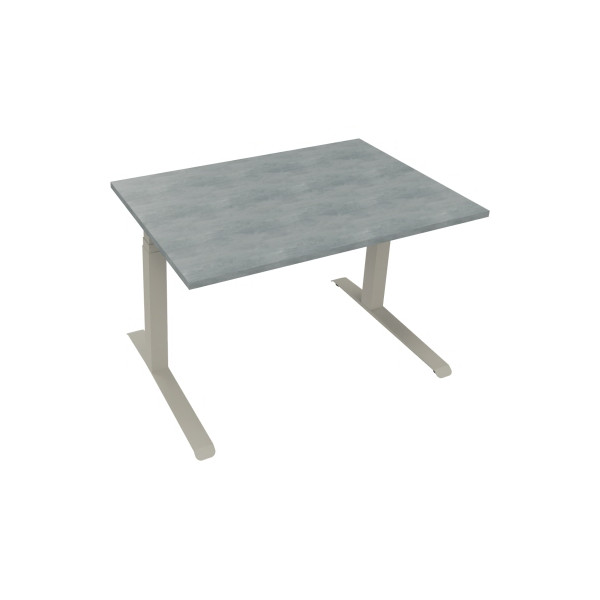 4003969085473 - Sitz-Steh-Schreibtisch All in One 810043483 elektrisch höhenverstellbar 645-1275cm (H) 120x80cm (BxT) rechteckig beton hel