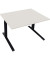 Sitz-Steh-Schreibtisch All in One, elektrisch höhenverstellbar, 64,5-127,5cm (H), 120x90cm (BxT), rechteckig, weiß / anthrazit m