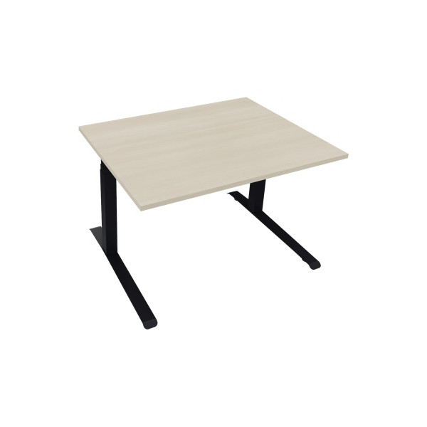 4003969085343 - Sitz-Steh-Schreibtisch All in One 810043672 elektrisch höhenverstellbar 645-1275cm (H) 120x90cm (BxT) rechteckig akazie he