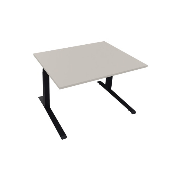 4003969083615 - Sitz-Steh-Schreibtisch All in One 810043681 elektrisch höhenverstellbar 645-1275cm (H) 120x90cm (BxT) rechteckig lichtgrau