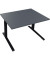 Sitz-Steh-Schreibtisch All in One, elektrisch höhenverstellbar, 64,5-127,5cm (H), 120x90cm (BxT), rechteckig, lavagrau / anthraz