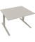 Sitz-Steh-Schreibtisch All in One, elektrisch höhenverstellbar, 64,5-127,5cm (H), 120x90cm (BxT), rechteckig, lichtgrau / silber