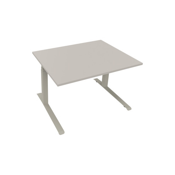 4003969083660 - Sitz-Steh-Schreibtisch All in One 810043781 elektrisch höhenverstellbar 645-1275cm (H) 120x90cm (BxT) rechteckig lichtgrau