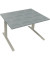 Sitz-Steh-Schreibtisch All in One, elektrisch höhenverstellbar, 64,5-127,5cm (H), 120x90cm (BxT), rechteckig, beton hell / silbe