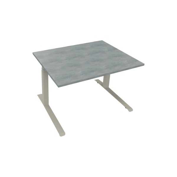 4003969083554 - Sitz-Steh-Schreibtisch All in One 810043783 elektrisch höhenverstellbar 645-1275cm (H) 120x90cm (BxT) rechteckig beton hel