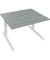 Sitz-Steh-Schreibtisch All in One, elektrisch höhenverstellbar, 64,5-127,5cm (H), 120x90cm (BxT), rechteckig, beton hell / weiß