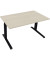 Sitz-Steh-Schreibtisch All in One, elektrisch höhenverstellbar, 64,5-127,5cm (H), 140x80cm (BxT), rechteckig, akazie hell / anth