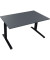 Sitz-Steh-Schreibtisch All in One, elektrisch höhenverstellbar, 64,5-127,5cm (H), 140x80cm (BxT), rechteckig, lavagrau / anthraz