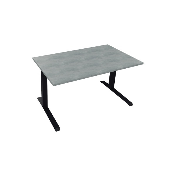 4003969085688 - Sitz-Steh-Schreibtisch All in One 810043983 elektrisch höhenverstellbar 645-1275cm (H) 140x80cm (BxT) rechteckig beton hel