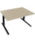 Sitz-Steh-Schreibtisch All in One, elektrisch höhenverstellbar, 64,5-127,5cm (H), 140x90cm (BxT), rechteckig, eiche natur / anth
