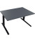 Sitz-Steh-Schreibtisch All in One, elektrisch höhenverstellbar, 64,5-127,5cm (H), 140x90cm (BxT), rechteckig, lavagrau / anthraz