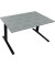 Sitz-Steh-Schreibtisch All in One, elektrisch höhenverstellbar, 64,5-127,5cm (H), 140x90cm (BxT), rechteckig, beton hell / anthr