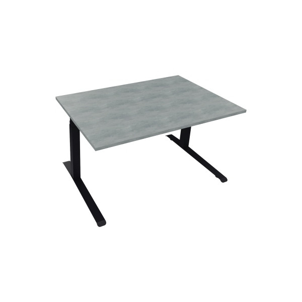 4003969085589 - Sitz-Steh-Schreibtisch All in One 810044283 elektrisch höhenverstellbar 645-1275cm (H) 140x90cm (BxT) rechteckig beton hel