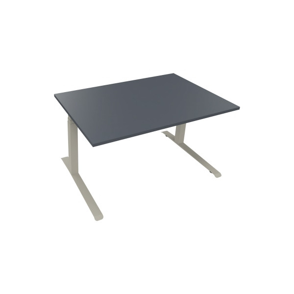 4003969083721 - Sitz-Steh-Schreibtisch All in One 810044382 elektrisch höhenverstellbar 645-1275cm (H) 140x90cm (BxT) rechteckig lavagrau 