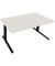Sitz-Steh-Schreibtisch All in One, elektrisch höhenverstellbar, 64,5-127,5cm (H), 160x90cm (BxT), rechteckig, weiß / anthrazit m