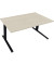 Sitz-Steh-Schreibtisch All in One, elektrisch höhenverstellbar, 64,5-127,5cm (H), 160x90cm (BxT), rechteckig, akazie hell / anth