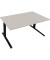 Sitz-Steh-Schreibtisch All in One, elektrisch höhenverstellbar, 64,5-127,5cm (H), 160x90cm (BxT), rechteckig, lichtgrau / anthra