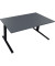 Sitz-Steh-Schreibtisch All in One, elektrisch höhenverstellbar, 64,5-127,5cm (H), 160x90cm (BxT), rechteckig, lavagrau / anthraz