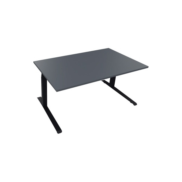 4003969085923 - Sitz-Steh-Schreibtisch All in One 810044582 elektrisch höhenverstellbar 645-1275cm (H) 160x90cm (BxT) rechteckig lavagrau 