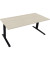 Sitz-Steh-Schreibtisch All in One, elektrisch höhenverstellbar, 64,5-127,5cm (H), 180x80cm (BxT), rechteckig, akazie hell / anth