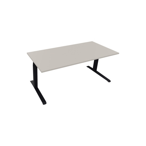 4003969085749 - Sitz-Steh-Schreibtisch All in One 810044881 elektrisch höhenverstellbar 645-1275cm (H) 180x80cm (BxT) rechteckig lichtgrau