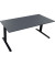 Sitz-Steh-Schreibtisch All in One, elektrisch höhenverstellbar, 64,5-127,5cm (H), 180x80cm (BxT), rechteckig, lavagrau / anthraz
