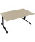 Sitz-Steh-Schreibtisch All in One, elektrisch höhenverstellbar, 64,5-127,5cm (H), 180x90cm (BxT), rechteckig, eiche natur / anth