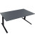 Sitz-Steh-Schreibtisch All in One, elektrisch höhenverstellbar, 64,5-127,5cm (H), 180x90cm (BxT), rechteckig, lavagrau / anthraz