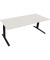 Sitz-Steh-Schreibtisch All in One, elektrisch höhenverstellbar, 64,5-127,5cm (H), 200x80cm (BxT), rechteckig, weiß / anthrazit m