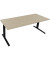 Sitz-Steh-Schreibtisch All in One, elektrisch höhenverstellbar, 64,5-127,5cm (H), 200x80cm (BxT), rechteckig, eiche natur / anth