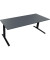 Sitz-Steh-Schreibtisch All in One, elektrisch höhenverstellbar, 64,5-127,5cm (H), 200x80cm (BxT), rechteckig, lavagrau / anthraz