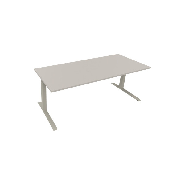4003969084698 - Sitz-Steh-Schreibtisch All in One 810045581 elektrisch höhenverstellbar 645-1275cm (H) 200x80cm (BxT) rechteckig lichtgrau