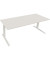 Sitz-Steh-Schreibtisch All in One, elektrisch höhenverstellbar, 64,5-127,5cm (H), 200x80cm (BxT), rechteckig, weiß / weiß